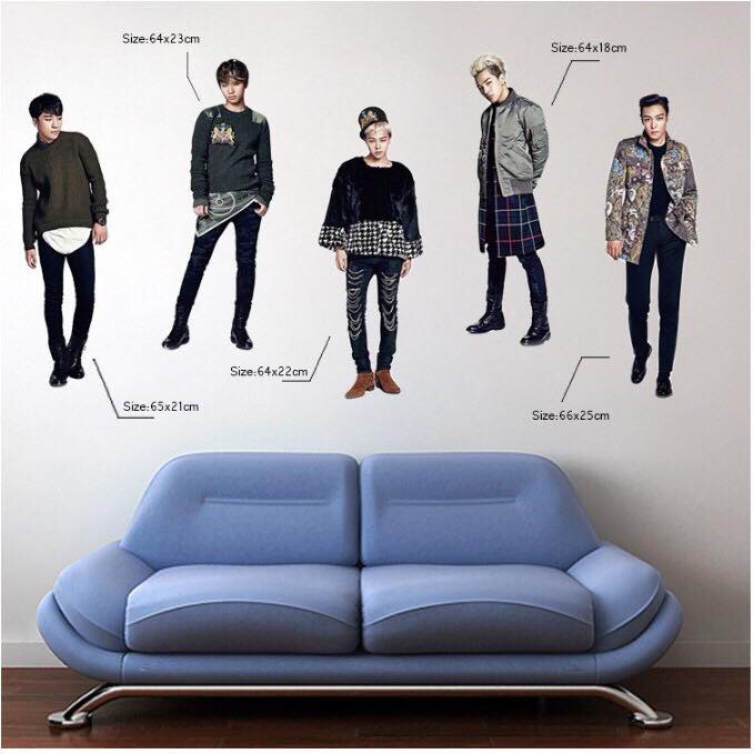 Decal trang trí tường nhóm nhạc nổi tiếng xứ Hàn BIG BANG