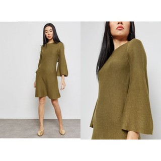 Đầm len tay loe Mango có sẵn auth 13073690