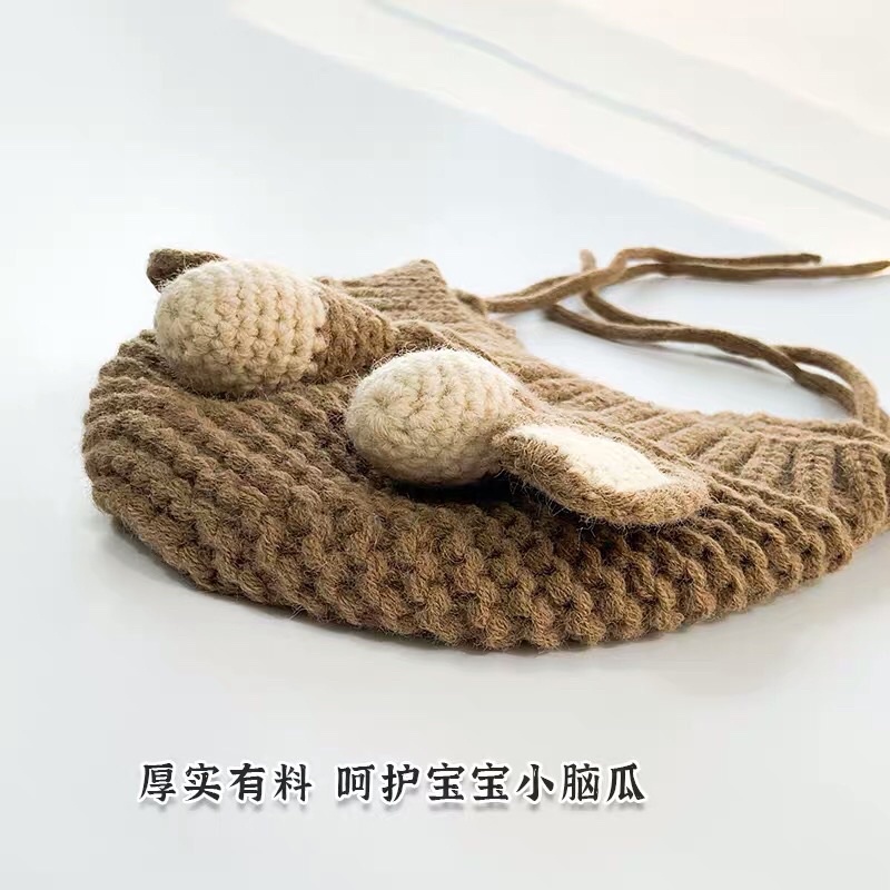 Mũ len chú Hươu chùm tai xinh xắn cho bé