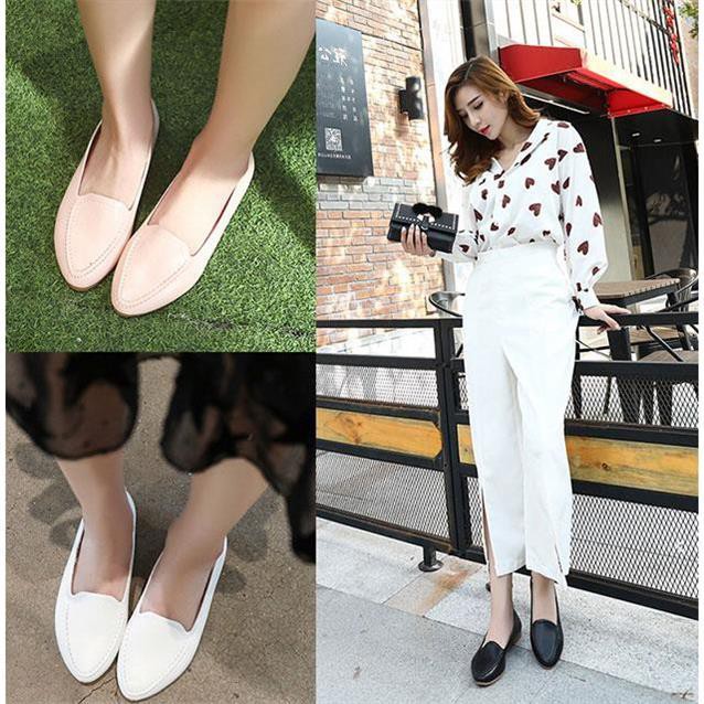 Giày Búp Bê Da Mềm Mũi Nhọn Đế Mềm Chống Trượt Cho Học Sinh | BigBuy360 - bigbuy360.vn