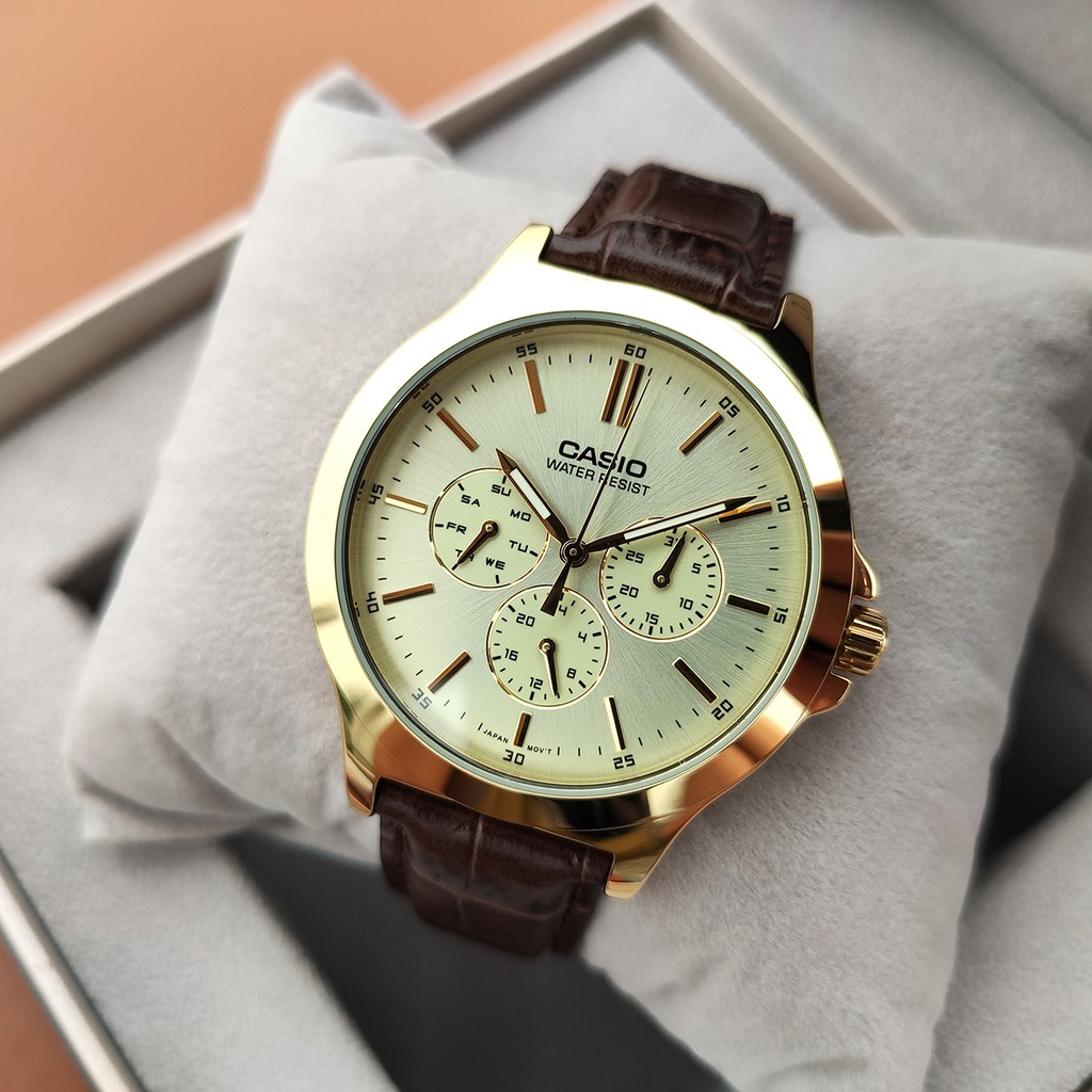 Đồng hồ nam casio ❤️ 𝐅𝐑𝐄𝐄𝐒𝐇𝐈𝐏 ❤️ Đồng hồ casio MTP-V300 MTP-V300GL-9A MTP-V300D-3A chính hãng Anh Khuê | BigBuy360 - bigbuy360.vn