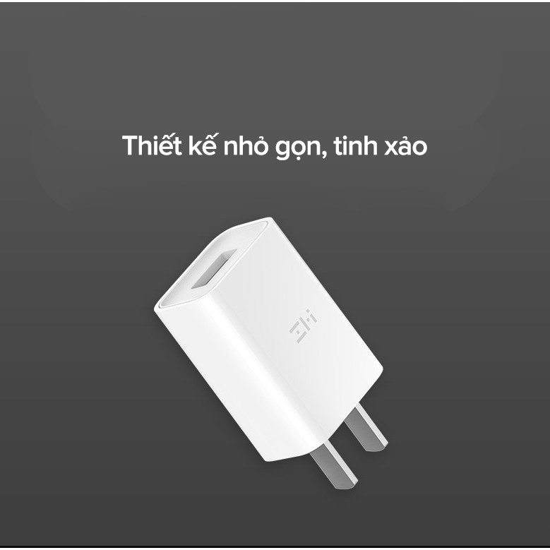 Cóc củ sạc Xiaomi 5V/2A 10W ZMI AP611 (Trắng) - Hãng phân phối