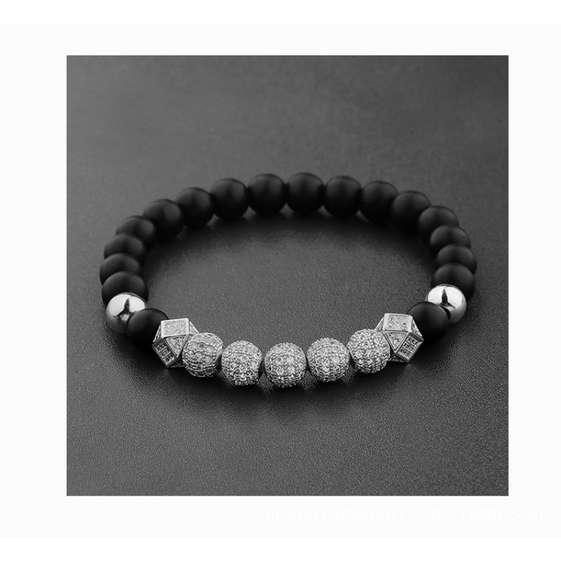 Hạt Tròn Hợp Kim đính đá thời trang - Charm Phụ Kiện Vòng Tay Phong Thuỷ Trang Sức Nam, Nữ Kim Loại Đồng Zircon