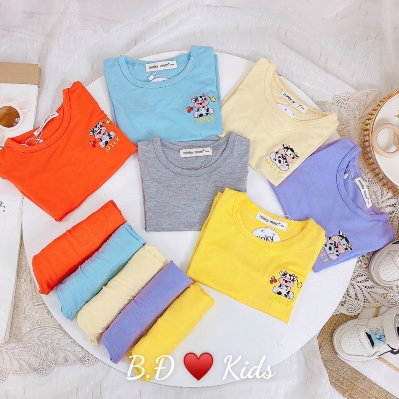 Bộ ngắn Tay THUN LẠNH MINKY MOM Alibabaa