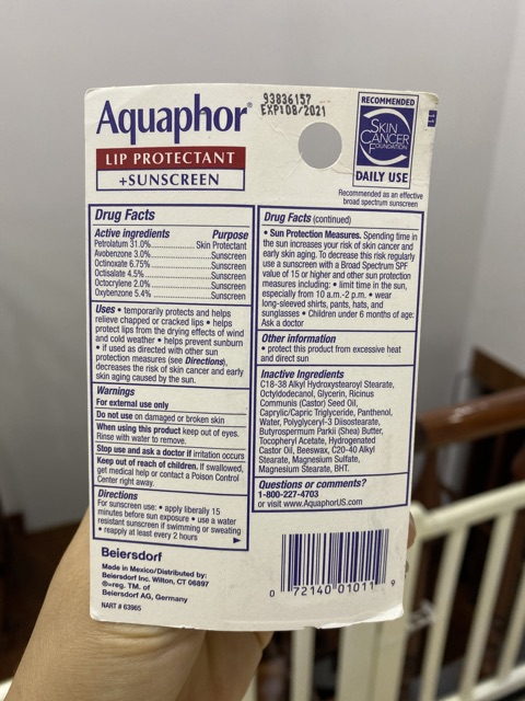 SON DƯỠNG MÔI AQUAPHOR LIP REPAIR HÀNG MỸ XÁCH TAY