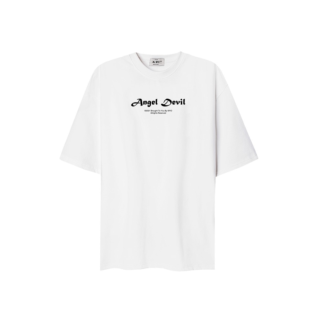 Áo Phông Form Rộng MYO Vải Cotton In Hình Angel Devil