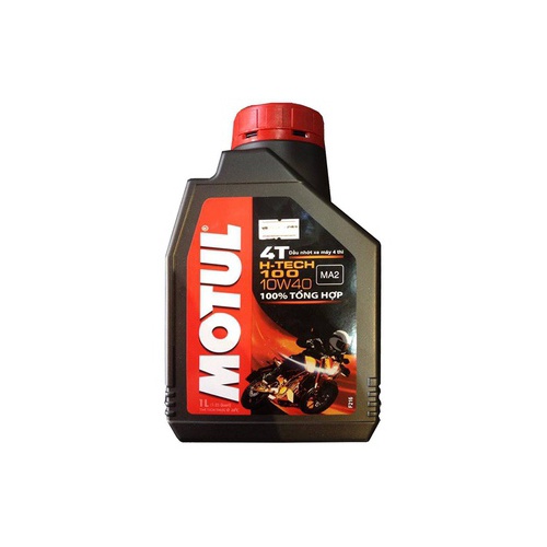 Dầu nhớt Motul H-Tech 100 10W-40 giá rẻ, tổng hợp toàn phần cho xe số, xe côn tay Winner, Raider, Exciter, CBR