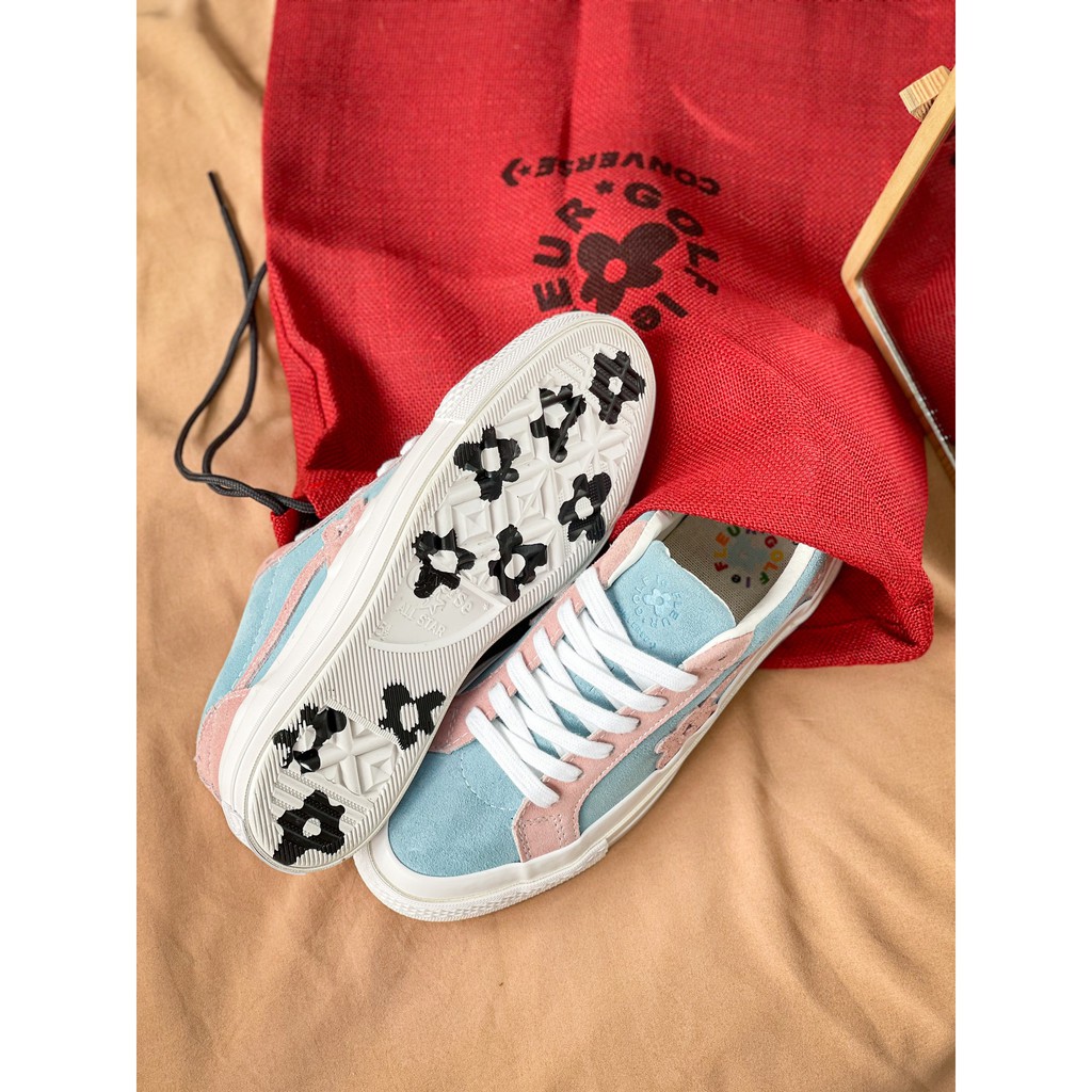 [ 𝐂𝐇𝐈́𝐍𝐇 𝐇𝐀̃𝐍𝐆 ] Converse Golf Le Fleur x Converse Onestar Suede Plume/Pink Low