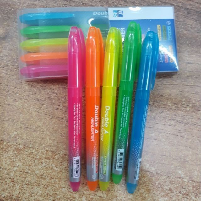 Bút Highlighter Nhớ Dòng Double A,Cho tone màu rất chuẩn, màu sắc tươi sáng, giúp gia tăng độ phủ đến 100%.