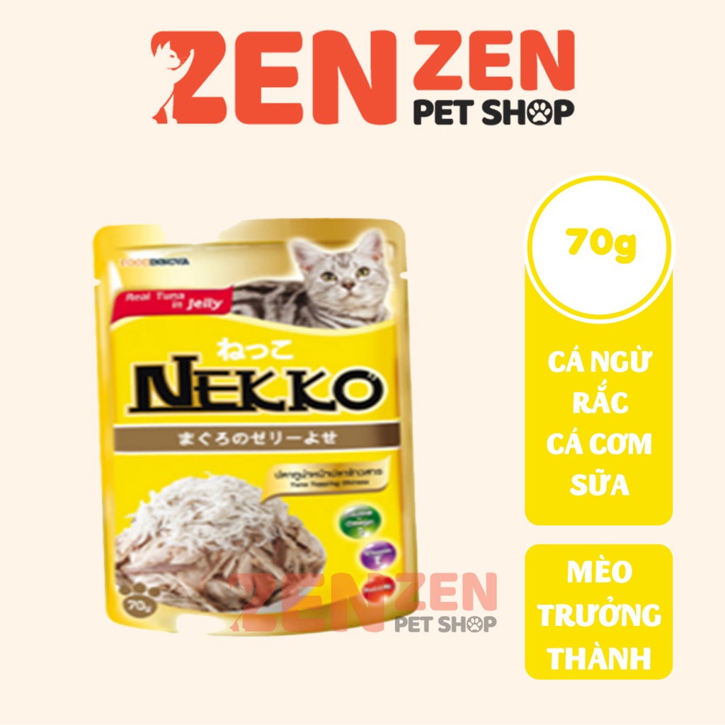 Pate mèo Nekko - Thức ăn cho mèo Con 1-12 tháng tuổi và Mèo Trưởng Thành - 70g - Zen Zen Pet Shop