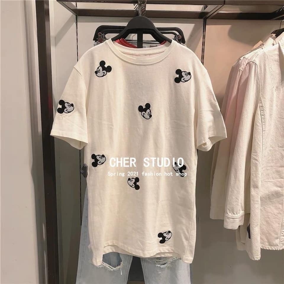 Áo thun nữ phông váy mickey trùm mông from dấu quần cho nữ