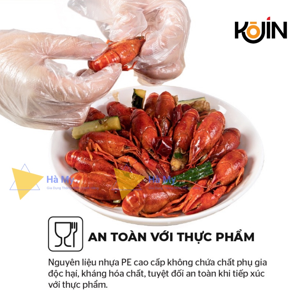 Găng Tay Tự Hủy Sinh Học KOJIN Chính Hãng,Găng Tay Nylong Làm Bếp,Nấu Ăn,Găng Tay Dùng 1 Lần,Bao Tay 100c/1 Hộp