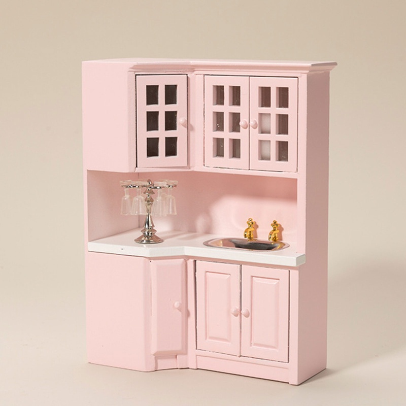 Đồ trang trí Tủ Chén Nhà Bếp Dùng Trang Trí Nhà Búp Bê DIY