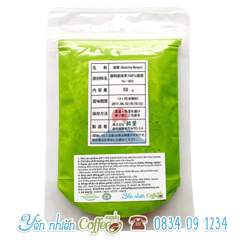 Bột Trà Xanh Matcha Meiyo Nhật Bản Cao Cấp FSSC22000 (50g) | BigBuy360 - bigbuy360.vn