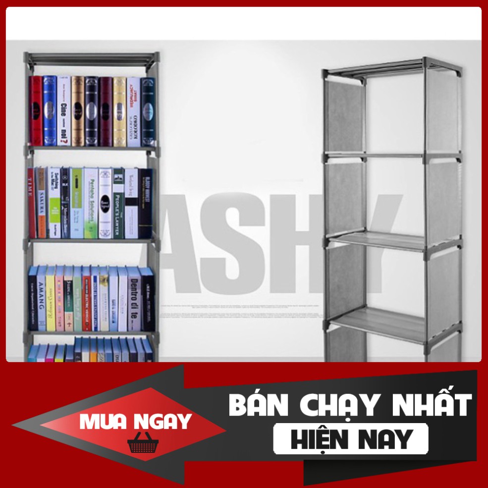 [RẺ VÔ ĐỊCH]- Kệ Sách Lắp Ghép 5 Tầng 4 Ngăn HBK -Siêu Giảm