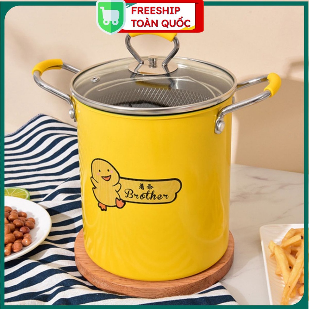 PVN34290 Nồi chiên đa năng little yellow duck , Nồi chiên ngập dầu siêu tiết kiệm dầu T2 .