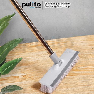 Chổi lau sàn,cây lau sàn Pulito gạt nước quét gạch 2 đầu tiện lợi dễ điều chỉnh chiều dài,bàn xoay và bàn cứng LS-CQN