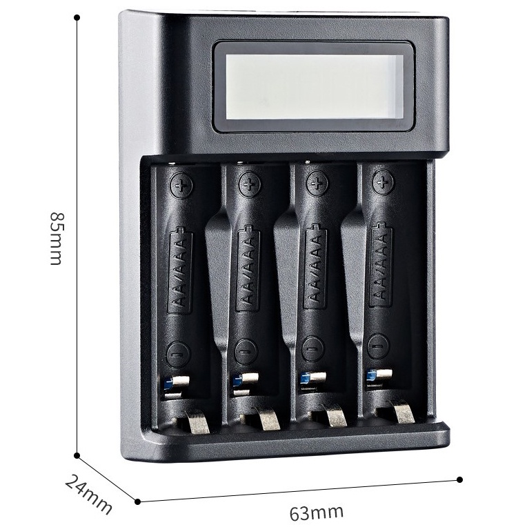 Sạc pin AA, AAA màn LCD, cổng USB, tự ngắt khi đầy bảo vệ pin sạc