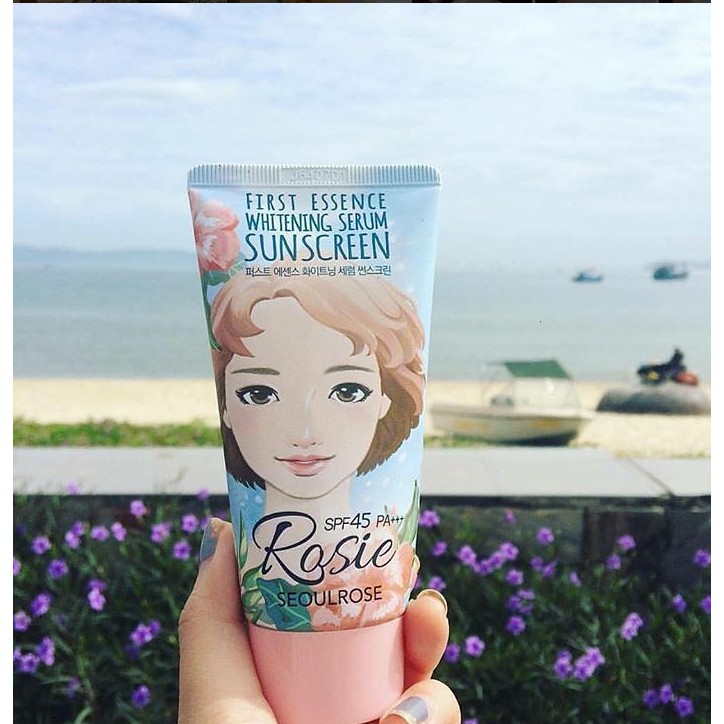 Kem Chống Nắng Seoulrose Rosie First Essence Whitening Serum Suncreen Spff45 Pa+++