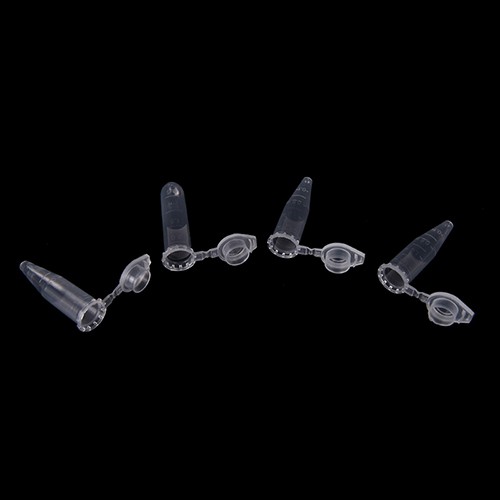 [Hàng mới về] Ống nghiệm nhựa trong suốt 50x1.5ml có nắp đậy tiện dụng sử dụng trong y tế/ chế biến thực phẩm