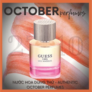 27_𝑶𝒄𝒕𝒐𝒃𝒆𝒓🖤 Nước Hoa Guess 1981 Los Angeles For Women EDT Tester 5/10ml