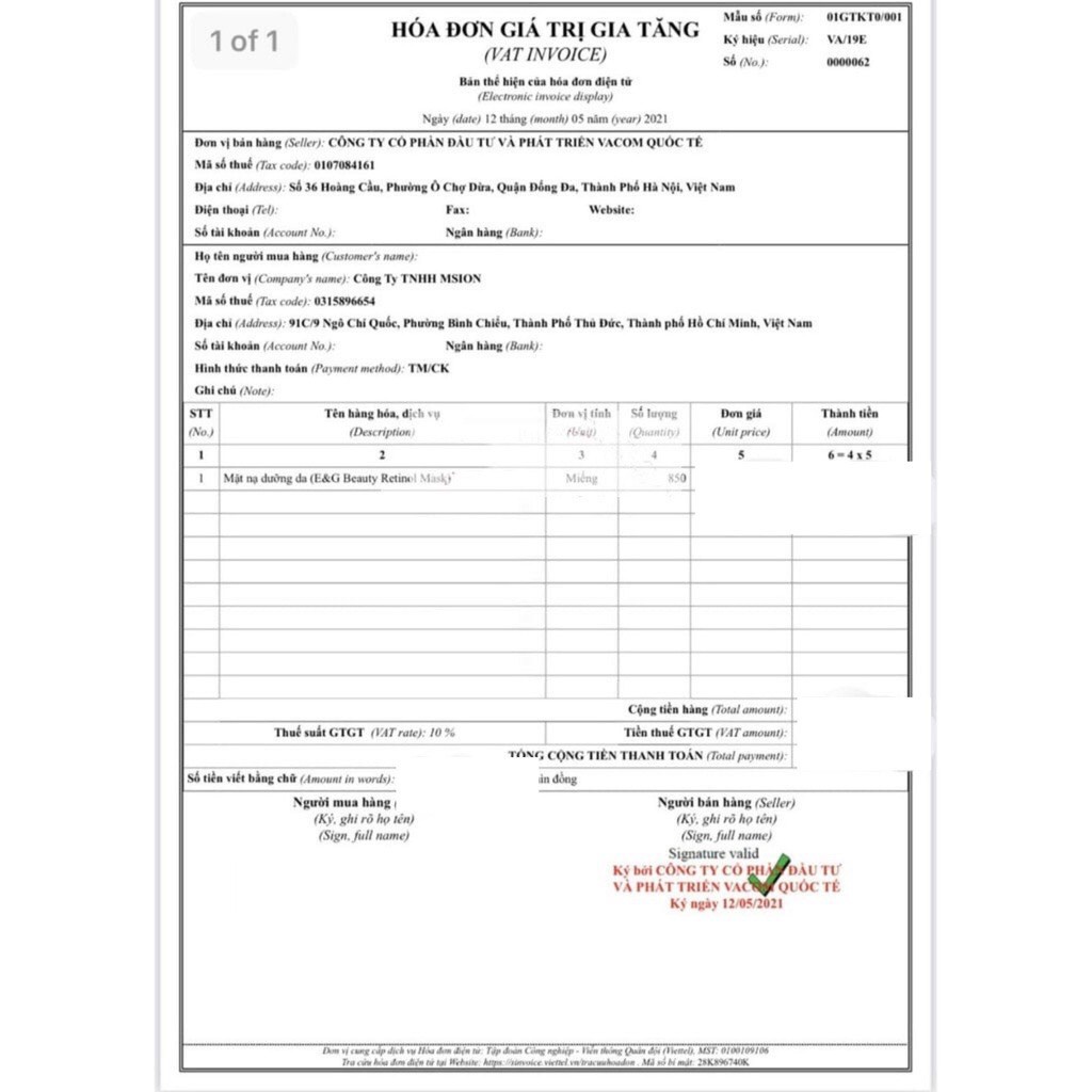 Mask Minhchaustore Mặt Nạ Retinol Mask E&G Beauty Tái Tạo Trẻ Hóa Da Giảm Mụn Giảm Thâm Nám Giúp Da Trắng Hồng