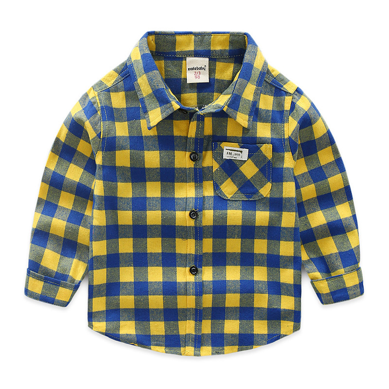 Áo Sơ Mi Tay Dài Kẻ Sọc Thời Trang Mùa Thu Mới Cho Bé Trai