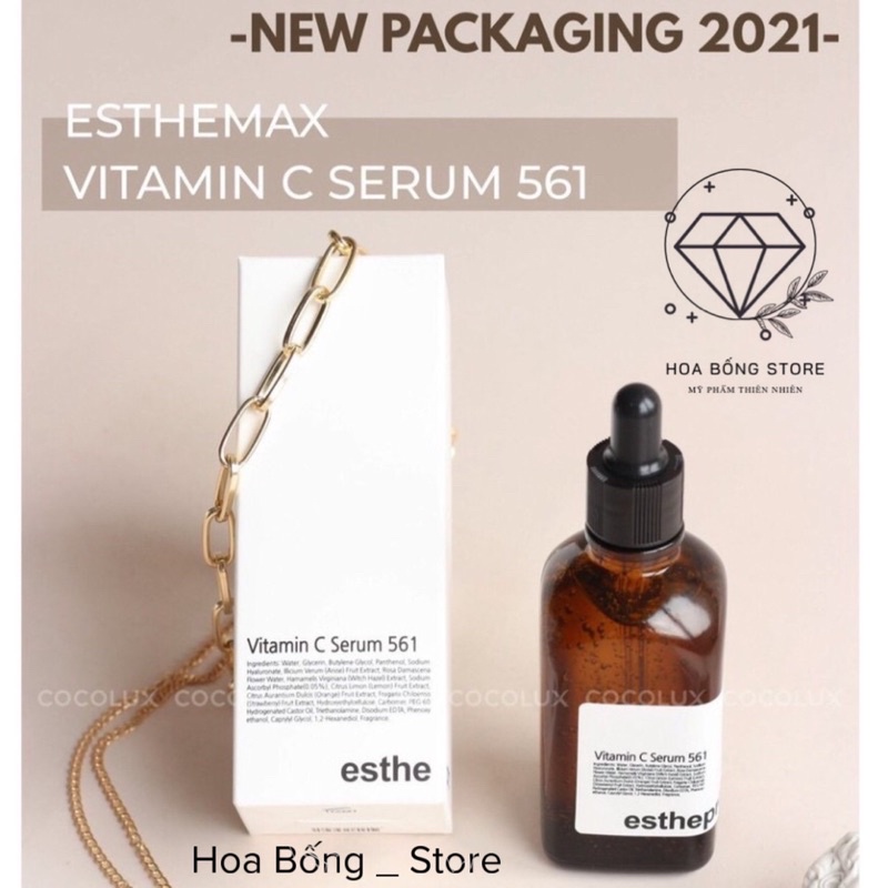 [MẪU MỚI 2021] Serum trắng sáng da, chống lão hóa Vitamin C Serum 561 Esthemax (Chính Hãng)