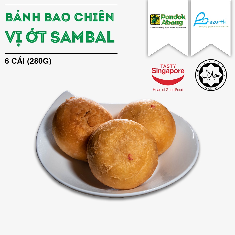 Bánh bao chiên nhân ỚT NGỌT PONDOK ABANG - Chilli fried buns 280G/ 6 CÁI