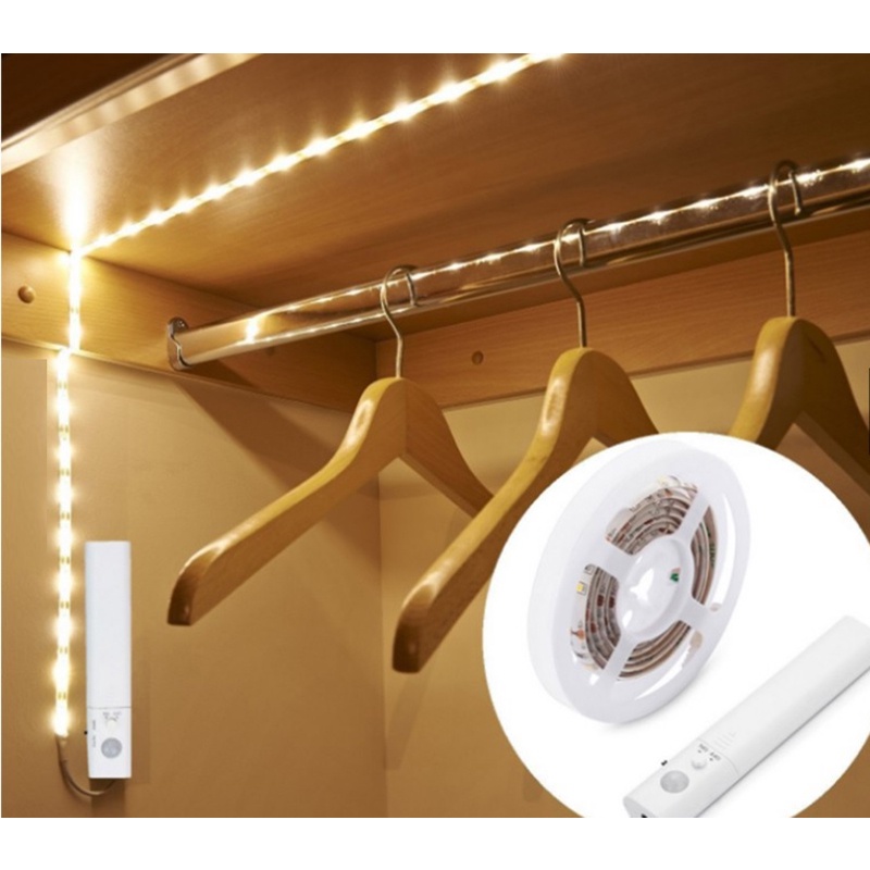 Dây Đèn LED Cảm Biến Theo Chuyển Động Dùng Pin Dài 1M