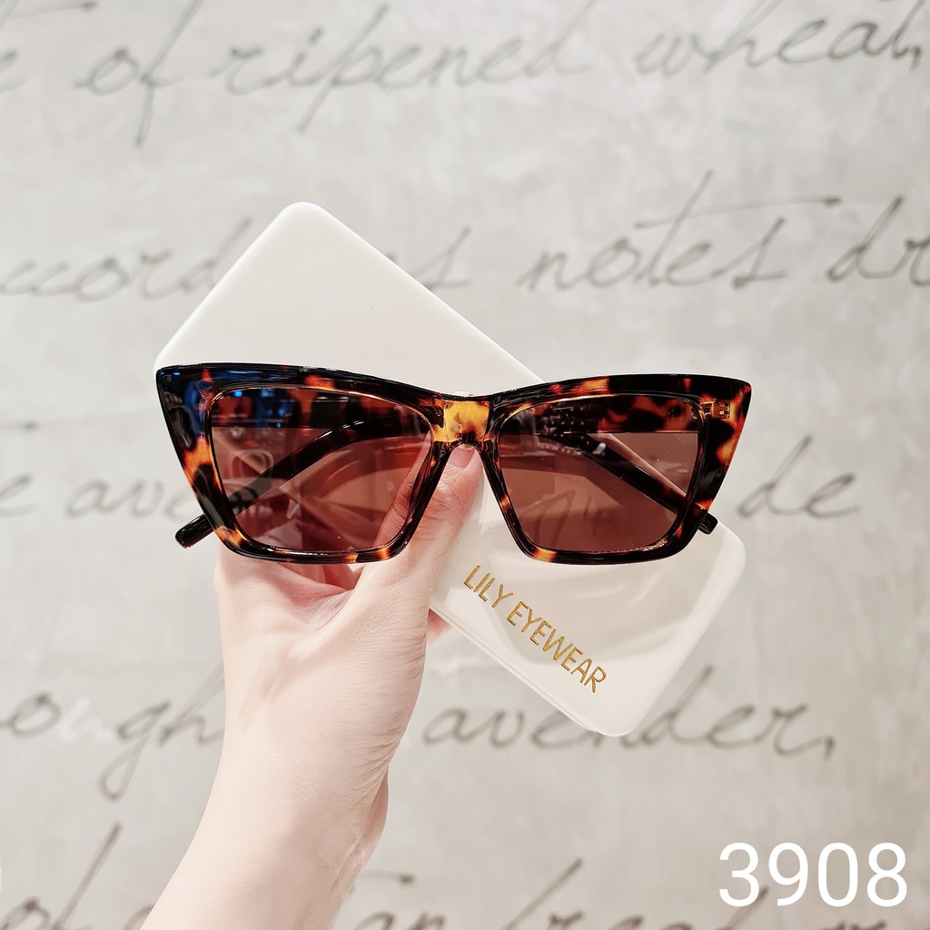 Kính mát nữ Lilyeyewear mắt mèo to thời trang phong cách BST Hè 2021 3908 | BigBuy360 - bigbuy360.vn