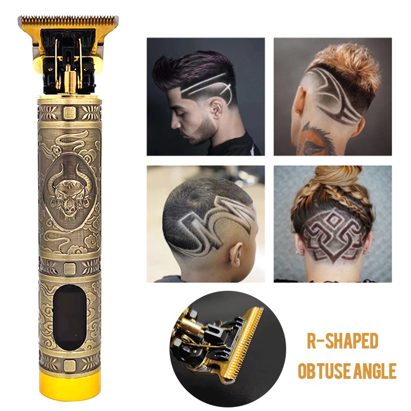 Máy cạo râu Cắt Tóc T9 Không Lõi Có Màn Hình Hiển Thị Phong Cách Retro Cho Nam