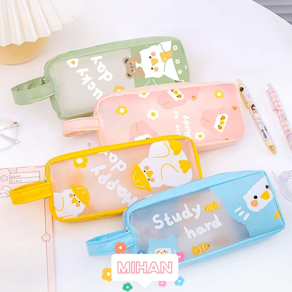 Túi Đựng Bút Chống Thấm Nước Họa Tiết Hoạt Hình Màu Kẹo MIHAN1