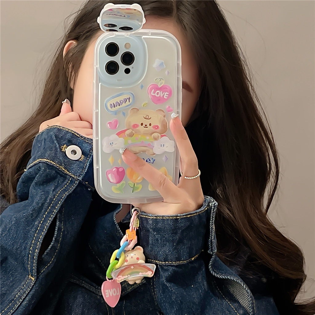 Ốp Điện Thoại TPU Mềm Tích Hợp Gương Trang Điểm Cho iphone Case 13 Pro Max 12 Pro Max