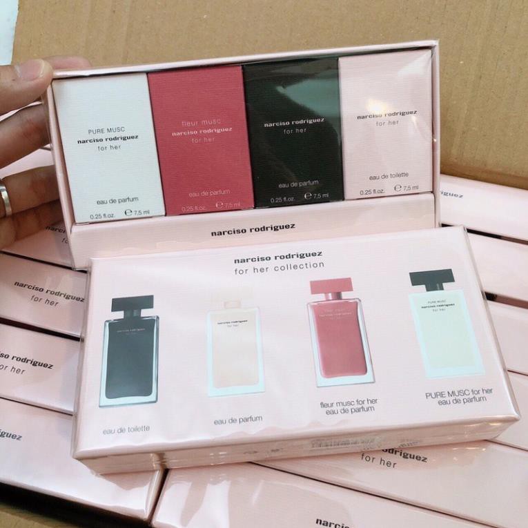 SET Bộ Nước Hoa Narciso Rodriguez For Her Mini 4 Chai 7.5ml | Thế Giới Skin Care