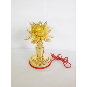 ĐÈN THỜ SEN XI VÀNG CB-ĐS-229 (đèn + 2 bóng ớt) ( 1 cặp ) - Điện Việt