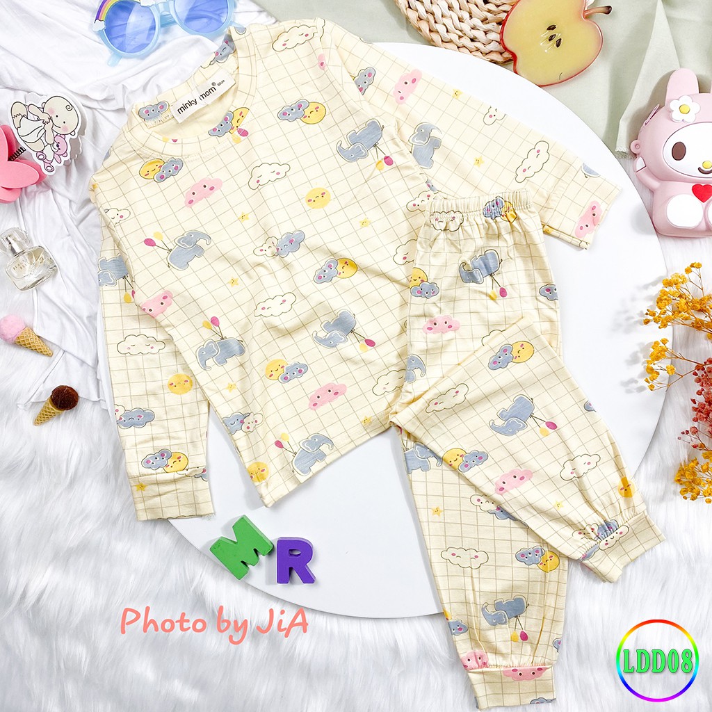 Bộ Dài Tay Cho Bé LDD08 Đồ Bộ Thun Lạnh Cao Cấp Mềm Mịn Thoáng Mát Hàng Chuẩn Loại 1 MINKY MOM Dễ Chịu, Thoải Mái Cho Bé