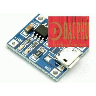 Module sạc pin lithium TP4056 1A cổng micro usb