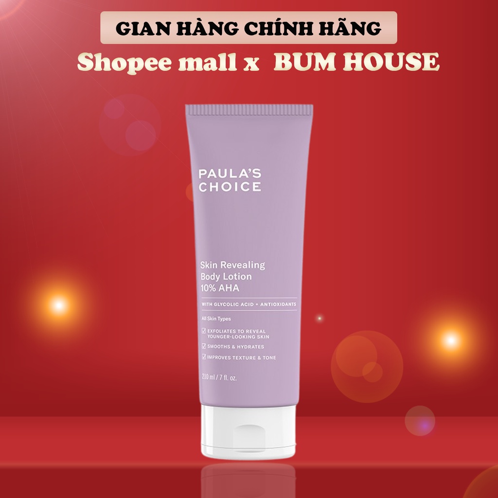 Kem Dưỡng Thể 10% AHA Paula's Choice Resist Skin Revealing Body Lotion With 10% AHA (210ml)