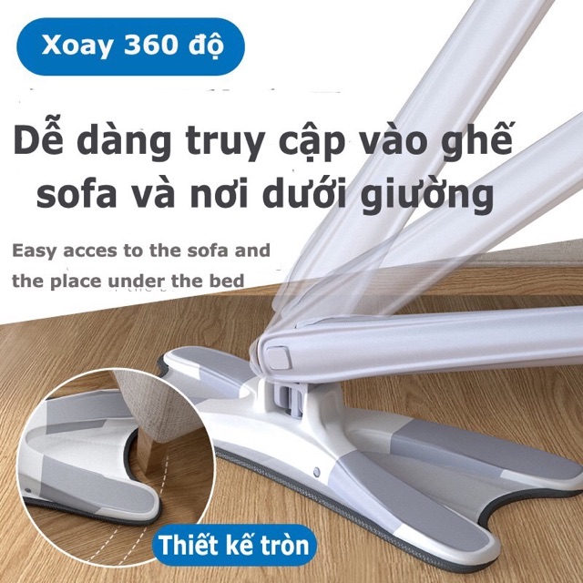 Cây lau nhà thông minh tự động vắt - vặn xoắn 360 độ