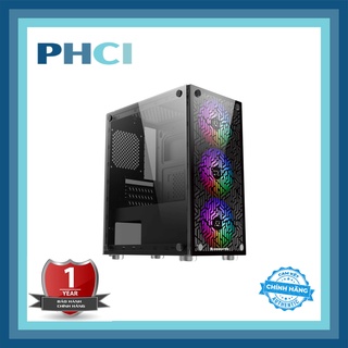 Vỏ cây máy tính Xigmatek NYX 3F ( sẵn 3 Fan RGB, 2 mặt kính cường lực, ATX)
