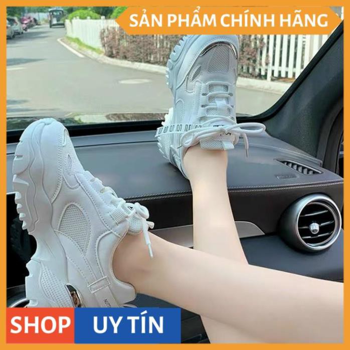 Giày thể thao độn đế gót nạm viền mới 2021_hàng sẵn