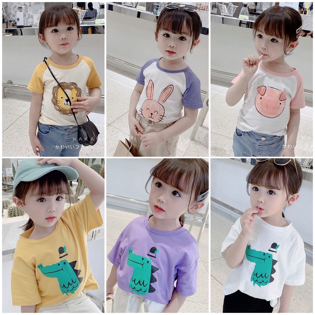 Áo Thun Thời Trang Hàn Quốc Năng Động Dành Cho Trẻ 2-15 Tuổi