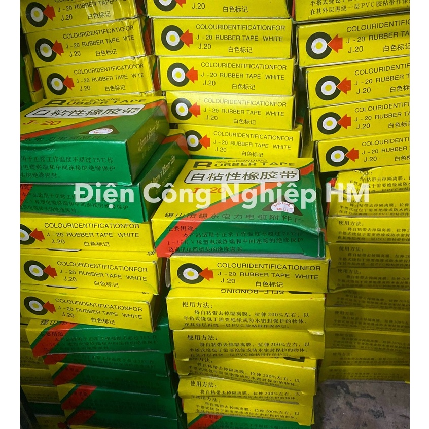 Băng keo băng dính cách điện cao su non J-20, Băng dính cao thế 10kV dài 5m