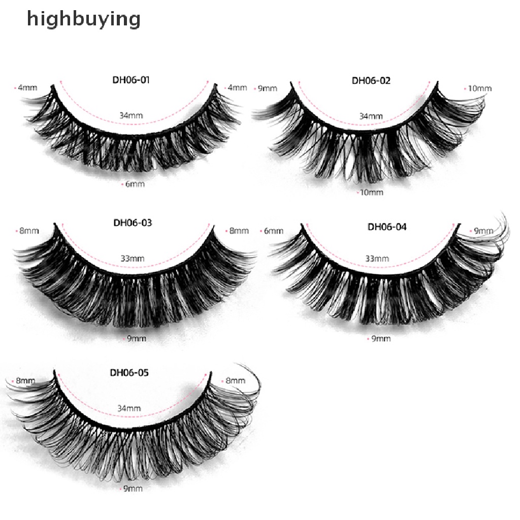 [Hàng mới về] Set 10 cặp lông mi giả cổ điển nhiều kích cỡ lựa chọn