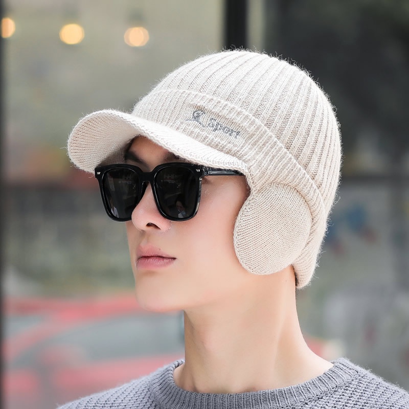 Mũ len dày dặn giữ ấm và bảo vệ tai dành cho nam