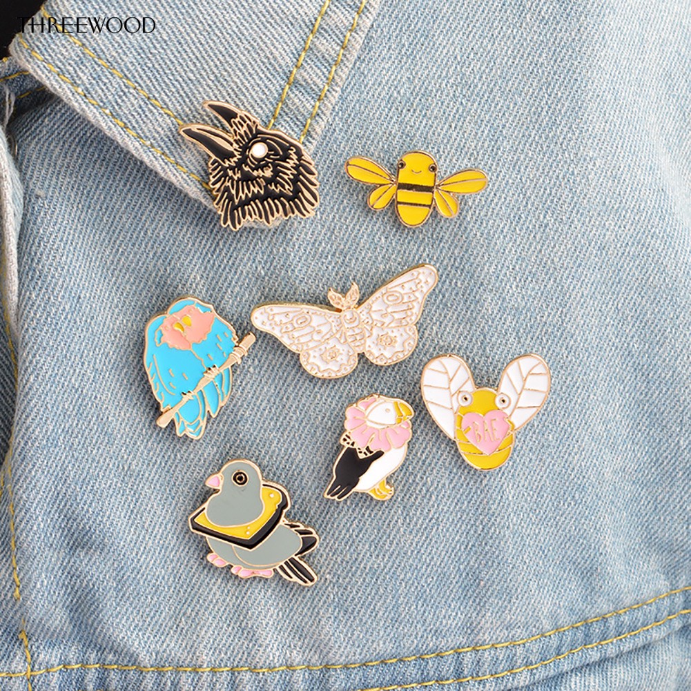 [Ready stock] Clothes Jewelry Honeybee Butterfly Magpie Brooch