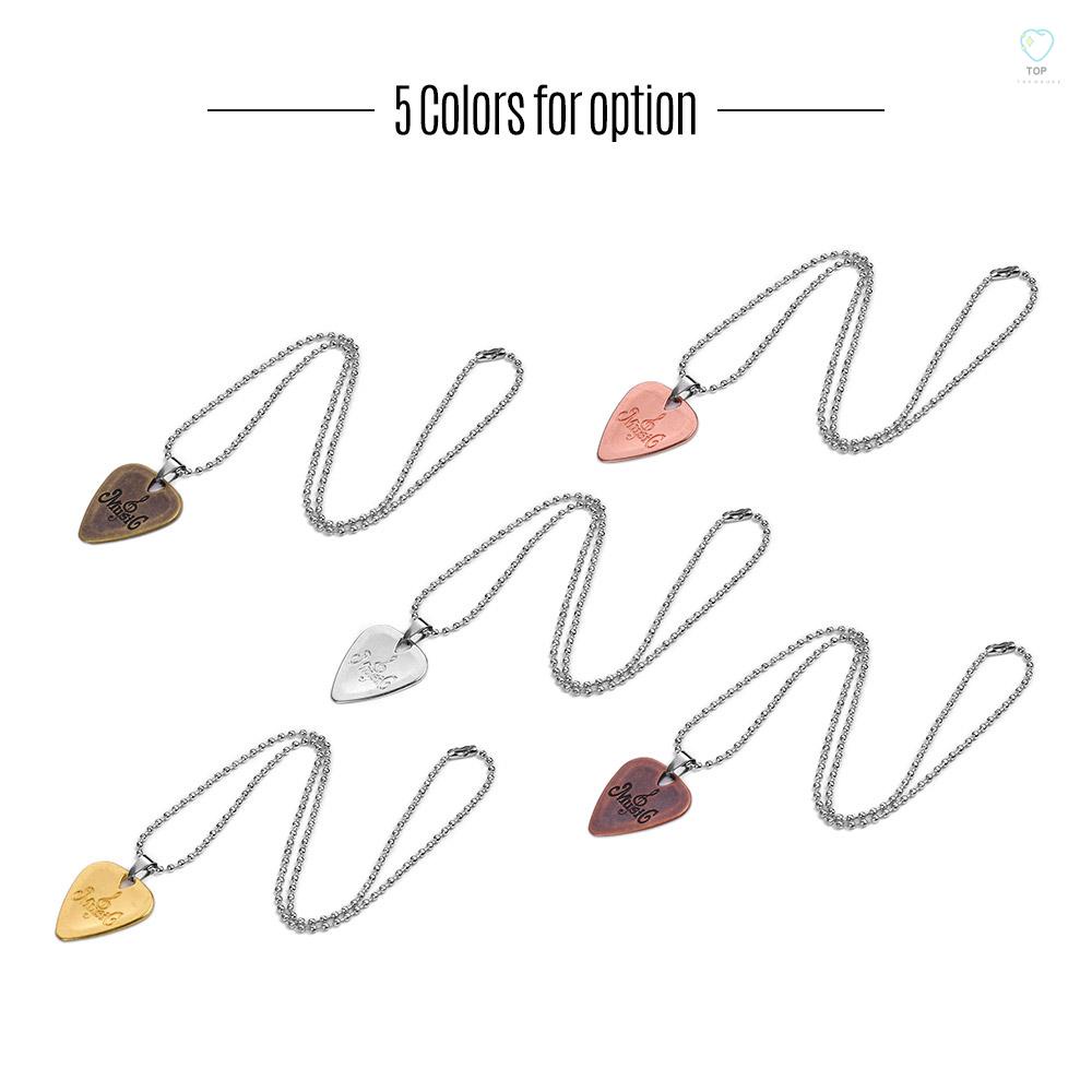 Vòng cổ Hợp Kim Kẽm Dày 1.2mm Hình Phím Gảy Đàn Guitar
