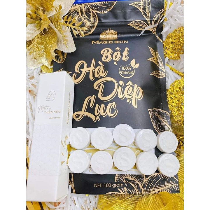 Bột hà diệp lục magic .skin