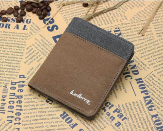 Bóp Vải Và PU Phối Màu Dọc